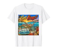 Spiny Lobster Got Bugs, Florida Keys, Mini Season Value Graphic T-Shirt, Men, White, S
