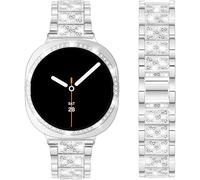SPINYE Band and Bezel Cover Compatible with Samsung Galaxy Watch 8 Classic 46mm, Shiny Diamond Metal Bracelet with Bling Metal Bezel Ring and PC Protective Case for Women Men (46mm, Silver)