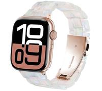 SPINYE Band Compatible with iWatch 38mm 40mm 41mm/42mm 44mm 45mm, Colorful Resin Replacement Strap for Apple Watch Series 7/SE/6/5/4/3 for Women Men., 42mm/44mm/45mm/46mm/49mm, Stainless Steel, No gem