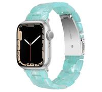 SPINYE Band Compatible with iWatch 38mm 40mm 41mm/42mm 44mm 45mm, Colorful Resin Replacement Strap for Apple Watch Series 7/SE/6/5/4/3 for Women Men., jade, 38mm/40mm/41mm/42mm(Series 10)