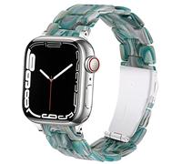SPINYE Band Compatible with iWatch 38mm 40mm 41mm/42mm 44mm 45mm, Colorful Resin Replacement Strap for Apple Watch Series 7/SE/6/5/4/3 for Women Men., 42mm/44mm/45mm/46mm/49mm