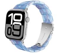 SPINYE Band Compatible with iWatch 38mm 40mm 41mm 42mm, Colorful Resin Replacement Bracelet Strap for Apple Watch Series 10/9 / 8 / Ultra / 7 / SE / 6/5 / 4/3 Women Men (Starriver blue)