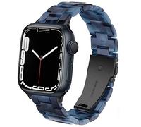SPINYE Band Compatible with iWatch 42mm 44mm 45mm 46mm 49mm, Colorful Resin Replacement Bracelet Strap for Apple Watch Series 10/9 / 8 / Ultra / 7 / SE / 6/5 / 4/3 Women Men (Navy)