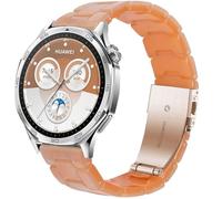 SPINYE Watch Bands Compatible with Samsung Galaxy Watch 46mm / Galaxy 3 45mm / Huawei Watch GT5 / GT5 Pro / GT4 / 4 Pro / GT3 / GT2 46mm, 22mm Colorful Resin Strap for Women Men (Colored orange)