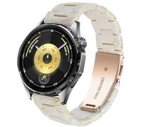 SPINYE Watch Bands Compatible with Samsung Galaxy Watch 46mm / Galaxy 3 45mm / Huawei Watch GT5 / GT5 Pro / GT4 / 4 Pro / GT3 / GT2 46mm, 22mm Colorful Resin Strap for Women Men (Floating gold white)