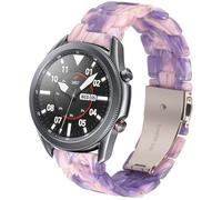 SPINYE Watch Bands Compatible with Samsung Galaxy Watch 46mm / Galaxy 3 45mm / Huawei Watch GT5 / GT5 Pro / GT4 / 4 Pro / GT3 / GT2 46mm, 22mm Colorful Resin Strap for Women Men (Purple pink)