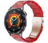 SPINYE Watch Bands Compatible with Samsung Galaxy Watch 46mm / Galaxy 3 45mm / Huawei Watch GT5 / GT5 Pro / GT4 / 4 Pro / GT3 / GT2 46mm, 22mm Colorful Resin Strap for Women Men (Colored red)