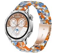 SPINYE Watch Bands Compatible with Samsung Galaxy Watch 46mm / Galaxy 3 45mm / Huawei Watch GT5 / GT5 Pro / GT4 / 4 Pro / GT3 / GT2 46mm, 22mm Colorful Resin Strap for Women Men (Ice blue orange)