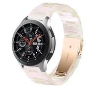 SPINYE Watch Bands Compatible with Samsung Galaxy Watch 46mm / Galaxy 3 45mm / Huawei Watch GT5 / GT5 Pro / GT4 / 4 Pro / GT3 / GT2 46mm, 22mm Colorful Resin Strap for Women Men (Mermaid pink)
