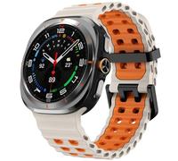 SPINYE Watch Bands Compatible with Samsung Galaxy Watch Ultra 47mm 2025/2024, No Gap Soft Breathable Ocean Silicone Sport Reolacement Strap for Galaxy Watch Ultra 2 / Ultra 47mm Women Men, Starlight