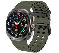 SPINYE Watch Bands Compatible with Samsung Galaxy Watch Ultra 47mm, No Gap Soft Breathable Ocean Silicone Sport Reolacement Strap for Galaxy Watch 7 Ultra 47mm (2024) Women Men, Army green
