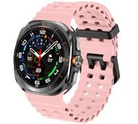 SPINYE Watch Bands Compatible with Samsung Galaxy Watch Ultra 47mm, No Gap Soft Breathable Ocean Silicone Sport Reolacement Strap for Galaxy Watch 7 Ultra 47mm (2024) Women Men, Pink