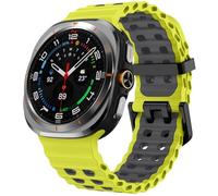 SPINYE Watch Bands Compatible with Samsung Galaxy Watch Ultra 47mm, No Gap Soft Breathable Ocean Silicone Sport Reolacement Strap for Galaxy Watch 7 Ultra 47mm (2024) Women Men, Lime/grey