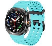 SPINYE Watch Bands Compatible with Samsung Galaxy Watch Ultra 47mm, No Gap Soft Breathable Ocean Silicone Sport Reolacement Strap for Galaxy Watch 7 Ultra 47mm (2024) Women Men, Teal