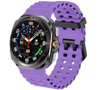 SPINYE Watch Bands Compatible with Samsung Galaxy Watch Ultra 47mm, No Gap Soft Breathable Ocean Silicone Sport Reolacement Strap for Galaxy Watch 7 Ultra 47mm (2024) Women Men, Lilac