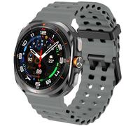 SPINYE Watch Bands Compatible with Samsung Galaxy Watch Ultra 47mm, No Gap Soft Breathable Ocean Silicone Sport Reolacement Strap for Galaxy Watch 7 Ultra 47mm (2024) Women Men, Grey
