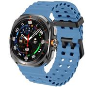 SPINYE Watch Bands Compatible with Samsung Galaxy Watch Ultra 47mm, No Gap Soft Breathable Ocean Silicone Sport Reolacement Strap for Galaxy Watch 7 Ultra 47mm (2024) Women Men, Haze blue