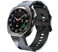 SPINYE Watch Bands Compatible with Samsung Galaxy Watch Ultra 47mm, No Gap Soft Printing Pattern Silicone Strap Wristband for Galaxy Watch 7 Ultra Band 47mm (2024) Women Men, Camo grey