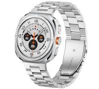 SPINYE Watch Bands Compatible with Samsung Galaxy Watch Ultra 47mm, No Gap Solid Stainless Steel Metal Band Reolacement Strap for Galaxy Watch 7 Ultra 47mm (2024) Women Men, Silver