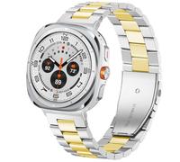 SPINYE Watch Bands Compatible with Samsung Galaxy Watch Ultra 47mm, Solid Stainless Steel Metal Band Reolacement Strap for Galaxy Watch 7 Ultra 47mm (2024) Women Men, Silver/gold