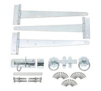 Spira Brass 10" 250mm Plain Ring Gate Ironmongery Kit Zinc