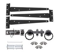 Spira Brass 10" 250mm Twist Ring Gate Ironmongery Kit Black