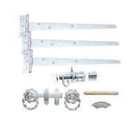 Spira Brass 10" 250mm Twist Ring Gate Ironmongery Kit Zinc