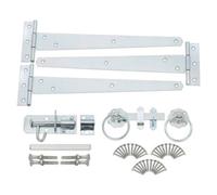 Spira Brass 12" 300mm Plain Ring Gate Ironmongery Kit Zinc