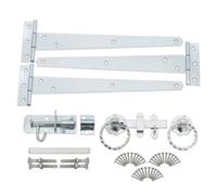 Spira Brass 12" 300mm Twist Ring Gate Ironmongery Kit Zinc