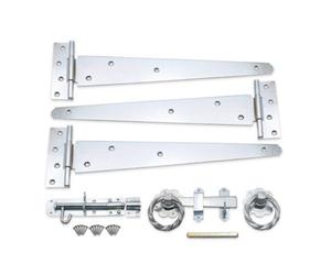 Spira Brass 14" 350mm Twist Ring Gate Ironmongery Kit Zinc