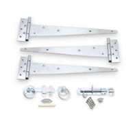 Spira Brass 18" 450mm Plain Ring Gate Ironmongery Kit Zinc