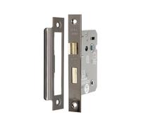 Spira Brass 2.5" Ce 3 Lever Bathroom Lock Fd60 - Black Nickel
