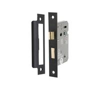 Spira Brass 2.5" Ce 3 Lever Bathroom Lock Fd60 - Matt Black