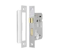Spira Brass 2.5" Ce 3 Lever Bathroom Lock Fd60 - Polished Chrome