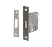 Spira Brass 2.5" Ce 3 Lever Dead Lock - Black Nickel