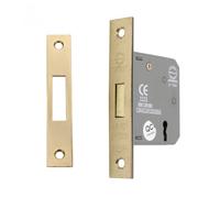 Spira Brass 2.5" Ce 3 Lever Dead Lock - Brass