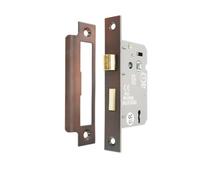 Spira Brass 2.5" Ce 3 Lever Mortice Sash Lock Fd60 - Aged Bronze