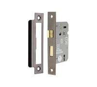 Spira Brass 2.5" Ce 3 Lever Mortice Sash Lock Fd60 - Black Nickel