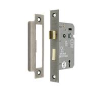 Spira Brass 2.5" Ce 3 Lever Mortice Sash Lock Fd60 - Pewter