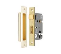 Spira Brass 2.5" Ce Euro Profile Mortice Sash Lock - Electro Brass