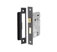 Spira Brass 3" Ce 3 Lever Mortice Sash Lock Fd60 - Matt Black