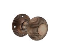 Spira Brass Beehive Door Knob 55mm Antique