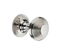 Spira Brass Beehive Door Knob 55mm Polished Nickel