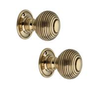 Spira Brass Beehive Large 60mm Mortice Door Knob Aged Brass