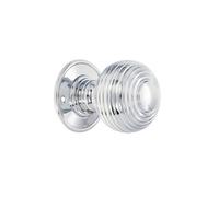 Spira Brass Beehive Large 60mm Mortice Door Knob Polished Chrome