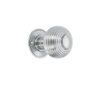 Spira Brass Beehive Large 60mm Mortice Door Knob Satin Chrome