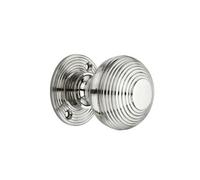 Spira Brass Beehive Small 50mm Rim/mortice Door Knob Polished Nickel