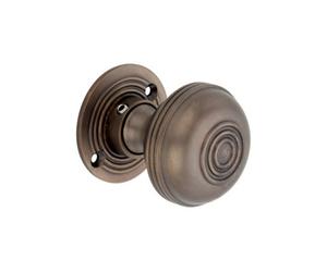 Spira Brass Bloxwich Small 50mm Rim/mortice Door Knob Aged Bronze