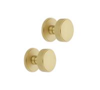 Spira Brass Connaught Knurled Door Knob Satin Brass