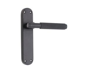 Spira Brass Connaught Knurled Lever On Backplate Latch Matt Black